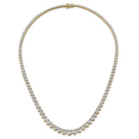 14k 26 3/4ct Lab Grown Diamond VS+ F+ 18in Grad Tennis Necklace