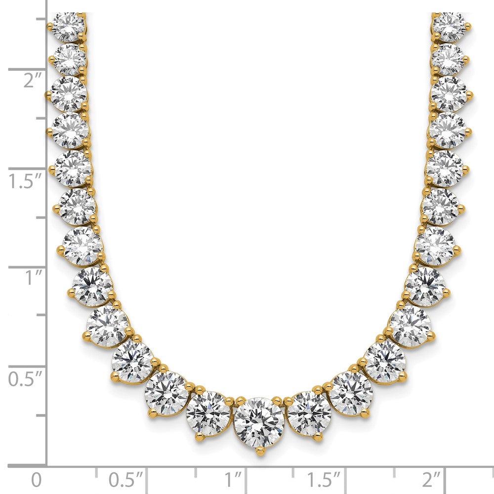 14k 26 3/4ct Cert Lab Grown Diamond VS/SI+ G+ 18in Grad Tennis Necklace