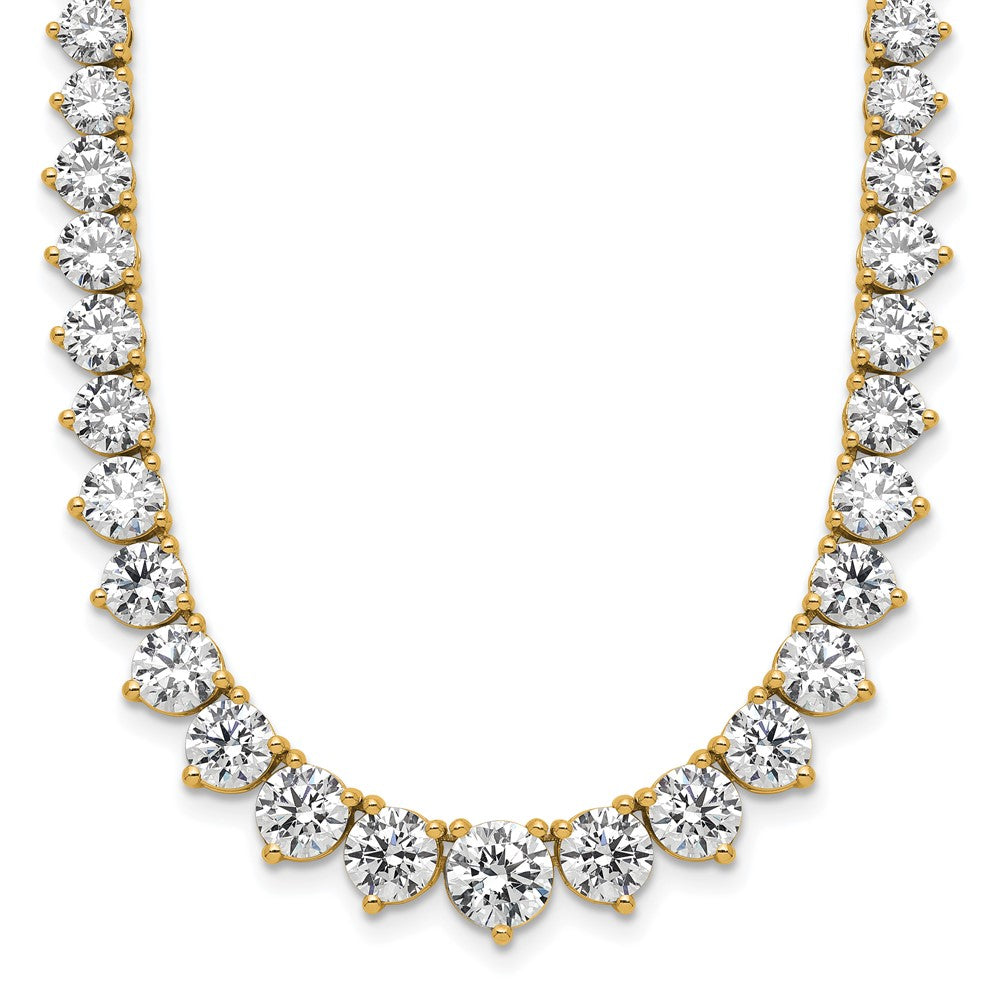14k 26 3/4ct Cert Lab Grown Diamond VS/SI+ G+ 18in Grad Tennis Necklace