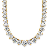 14k 26 3/4ct Cert Lab Grown Diamond VS/SI+ G+ 18in Grad Tennis Necklace