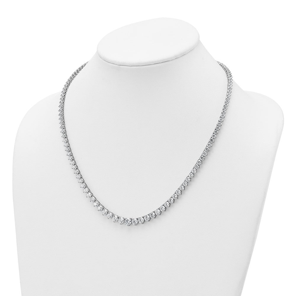 14kw 27 3/4ct Lab Grown Diamond VS/SI+ G+ 20in Graduated Tennis Necklace