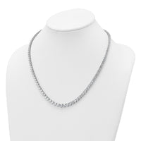 14kw 27 3/4ct Cert Lab Grown Dia VS+ F+ 20in Graduated Tennis Necklace
