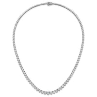 14kw 27 3/4ct Lab Grown Diamond VS/SI+ G+ 20in Graduated Tennis Necklace