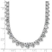 14kw 27 3/4ct Cert Lab Grown Dia VS+ F+ 20in Graduated Tennis Necklace