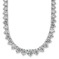 14kw 27 3/4ct Lab Grown Diamond VS/SI+ G+ 20in Graduated Tennis Necklace