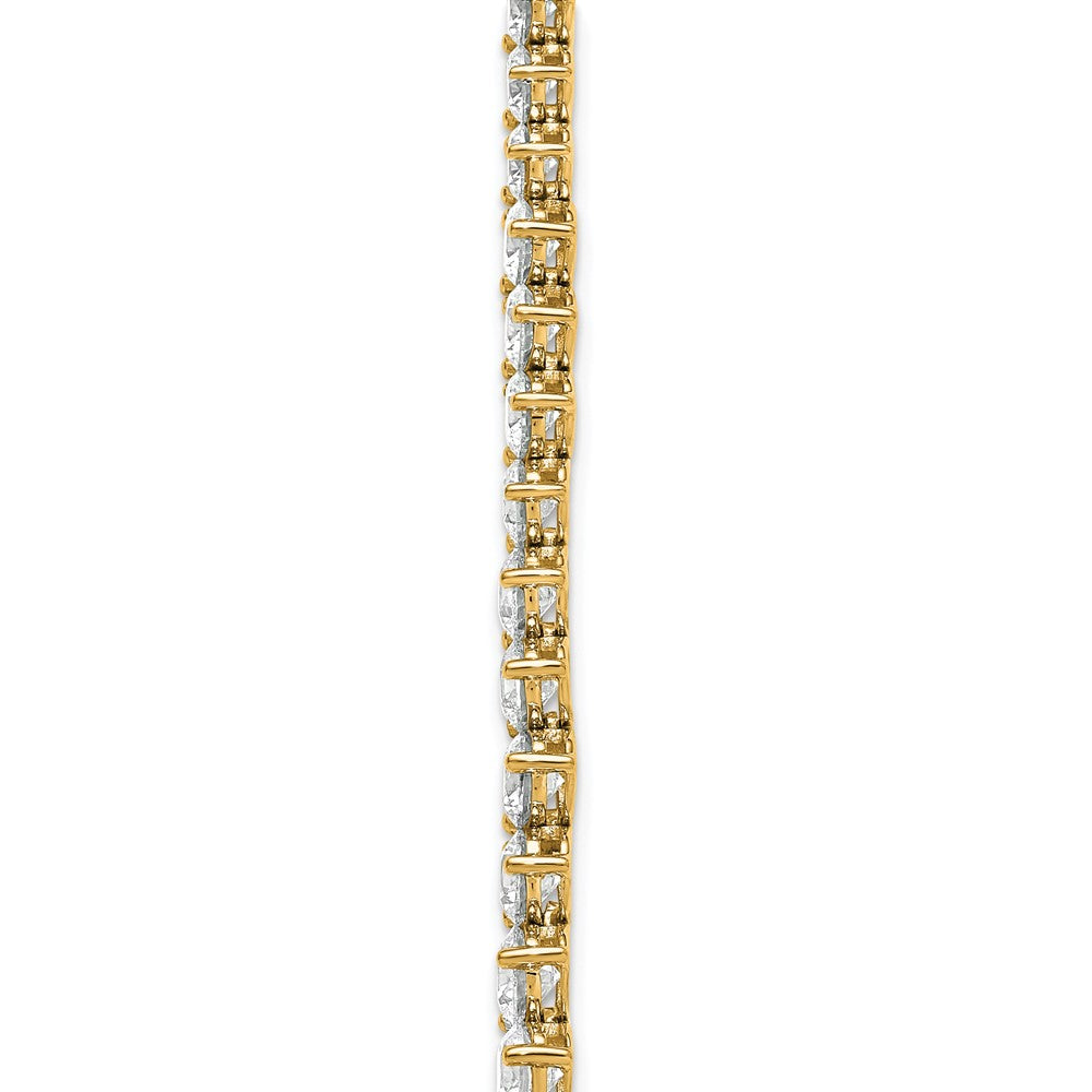 14k 27 3/4ct Cert Lab Grown Dia VS/SI+ G+ 20in Graduated Tennis Necklace