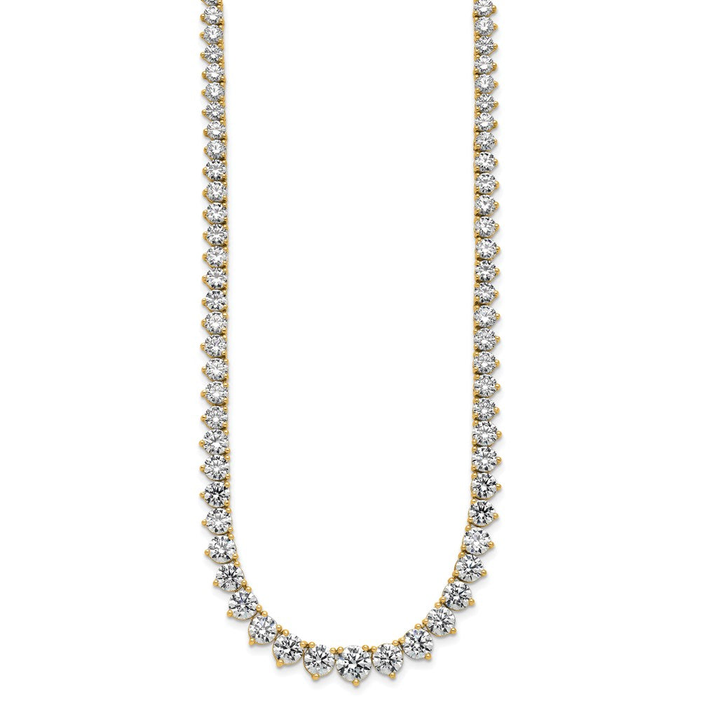 14k 27 3/4ct Cert Lab Grown Dia VS/SI+ G+ 20in Graduated Tennis Necklace