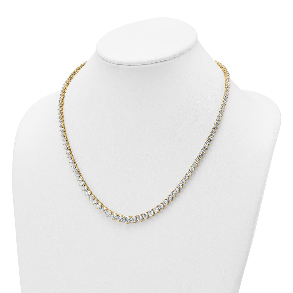 14k 27 3/4ct Cert Lab Grown Diamond VS+ F+ 20in Graduated Tennis Necklace