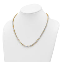 14k 27 3/4ct Cert Lab Grown Diamond VS+ F+ 20in Graduated Tennis Necklace
