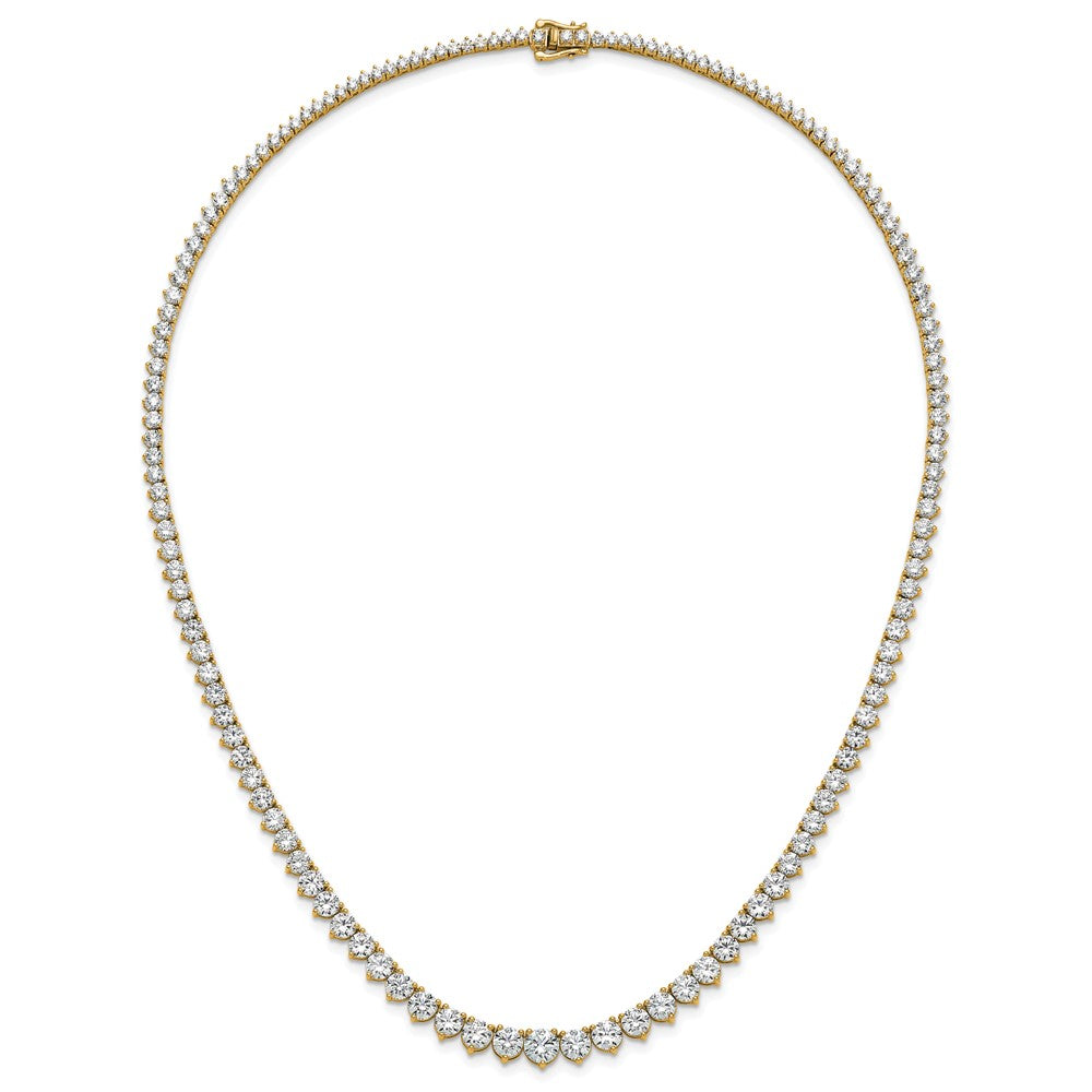 14k 27 3/4ct Cert Lab Grown Diamond VS+ F+ 20in Graduated Tennis Necklace