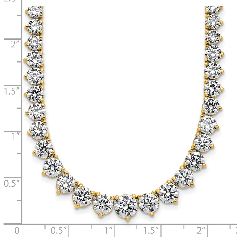 14k 27 3/4ct Cert Lab Grown Diamond VS+ F+ 20in Graduated Tennis Necklace