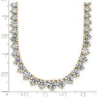 14k 27 3/4ct Cert Lab Grown Diamond VS+ F+ 20in Graduated Tennis Necklace