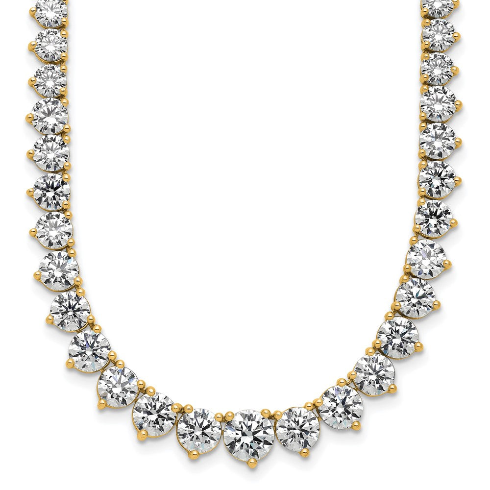 14k 27 3/4ct Cert Lab Grown Diamond VS+ F+ 20in Graduated Tennis Necklace