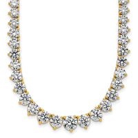 14k 27 3/4ct Cert Lab Grown Dia VS/SI+ G+ 20in Graduated Tennis Necklace