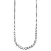 14kw 10 1/20ct Cert Lab Grown Dia VS/SI+ G+ 16in Graduated Tennis Necklace