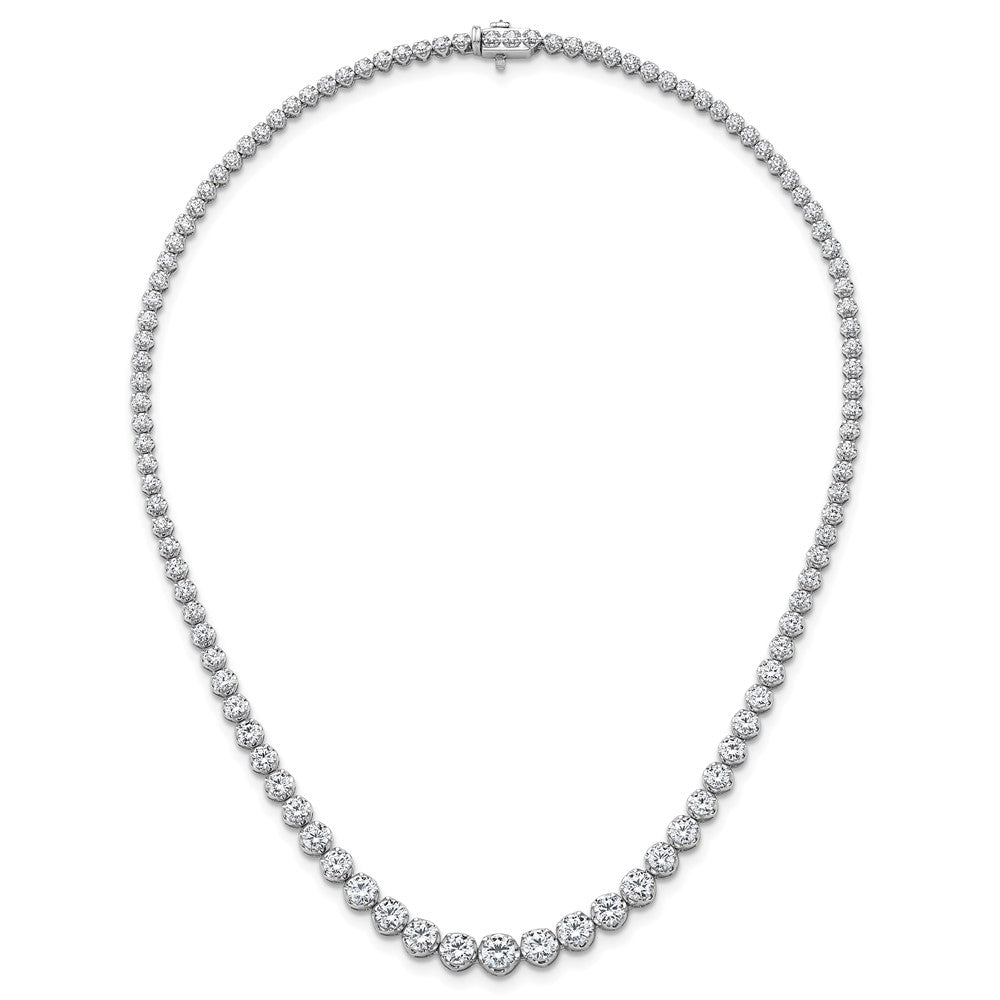 14kw 10 1/20ct Cert Lab Grown Dia VS/SI+ G+ 16in Graduated Tennis Necklace
