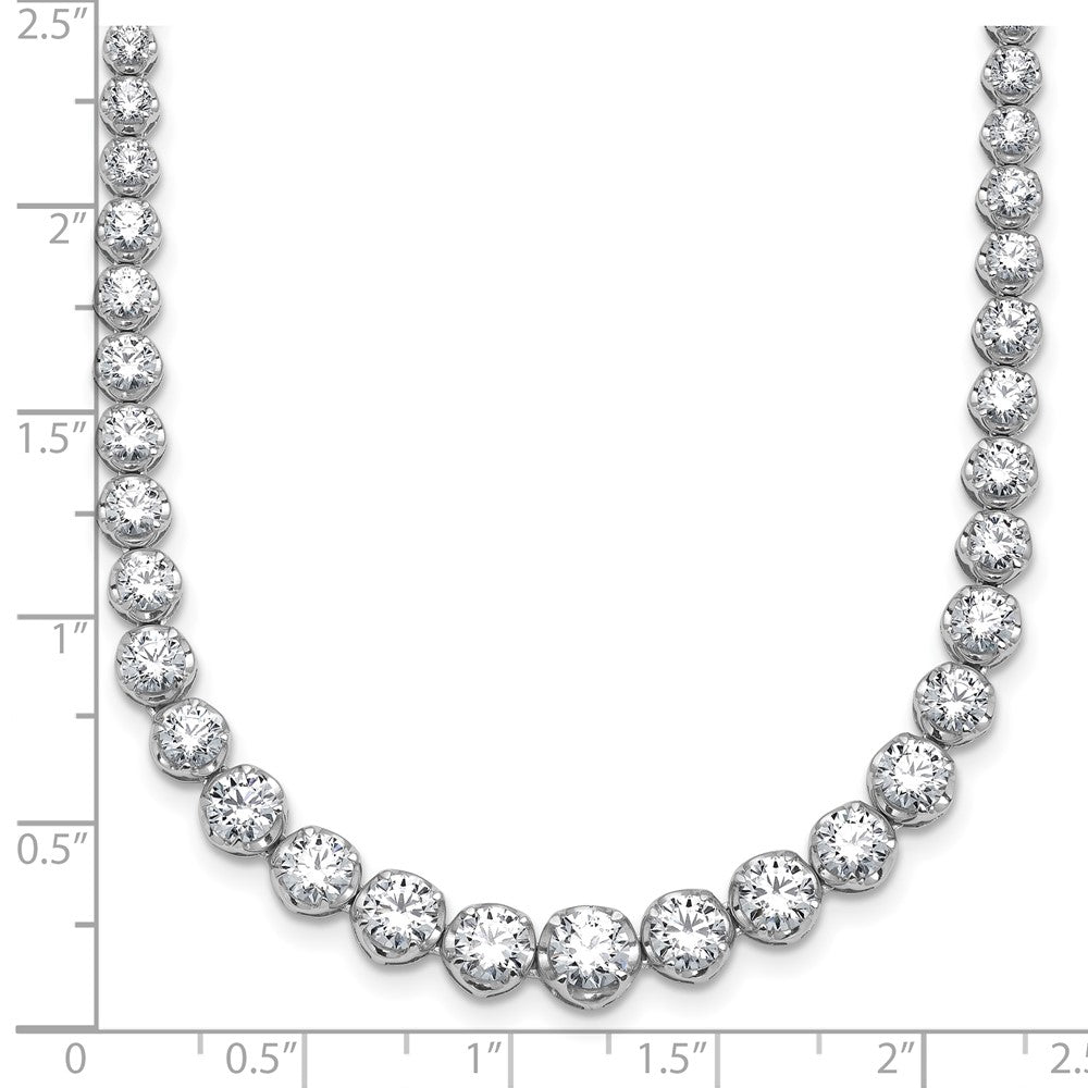 14kw 10 1/20ct Cert Lab Grown Dia VS/SI+ G+ 16in Graduated Tennis Necklace