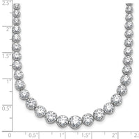 14kw 10 1/20ct Lab Grown Diamond VS/SI+ G+ 16in Graduated Tennis Necklace