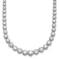 14kw 10 1/20ct Lab Grown Diamond VS+ F+ 16in Graduated Tennis Necklace