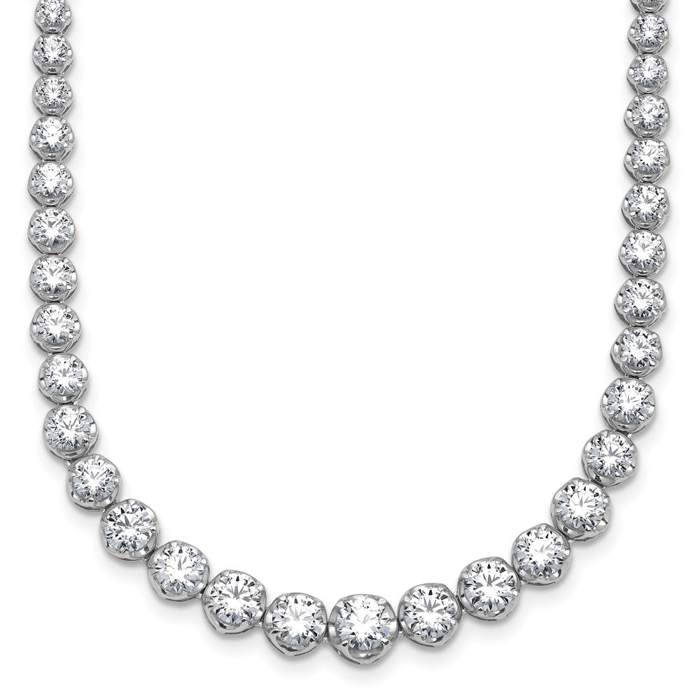 14kw 10 1/20ct Lab Grown Diamond VS/SI+ G+ 16in Graduated Tennis Necklace