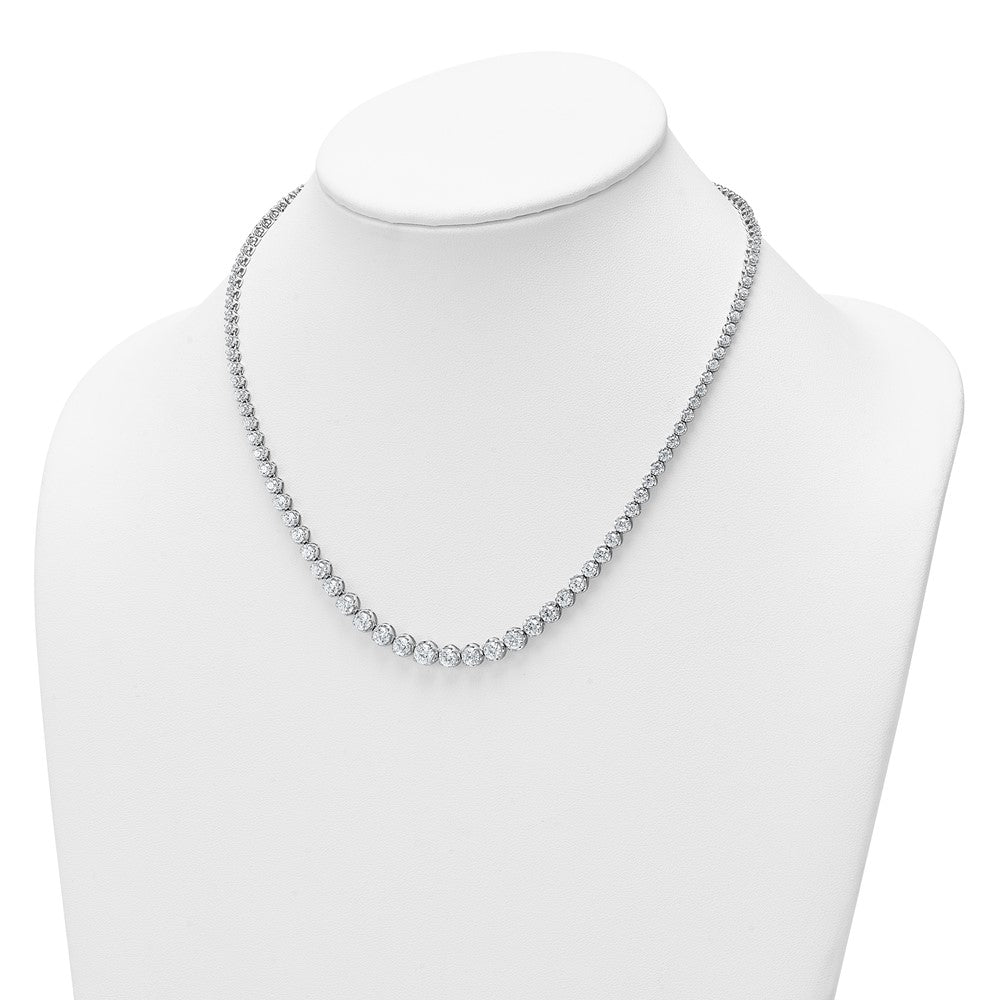 14kw 10 1/2ct Lab Grown Diamond VS/SI+ G+ 18in Graduated Tennis Necklace