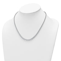 14kw 10 1/2ct Lab Grown Diamond VS/SI+ G+ 18in Graduated Tennis Necklace