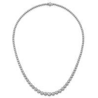 14kw 10 1/2ct Cert Lab Grown Dia VS+ F+ 18in Graduated Tennis Necklace