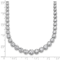 14kw 10 1/2ct Cert Lab Grown Dia VS/SI+ G+ 18in Graduated Tennis Necklace