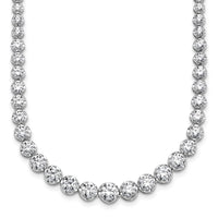 14kw 10 1/2ct Lab Grown Diamond VS/SI+ G+ 18in Graduated Tennis Necklace
