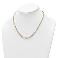 14k 10 1/2ct Cert Lab Grown Dia VS/SI+ G+ 18in Graduated Tennis Necklace