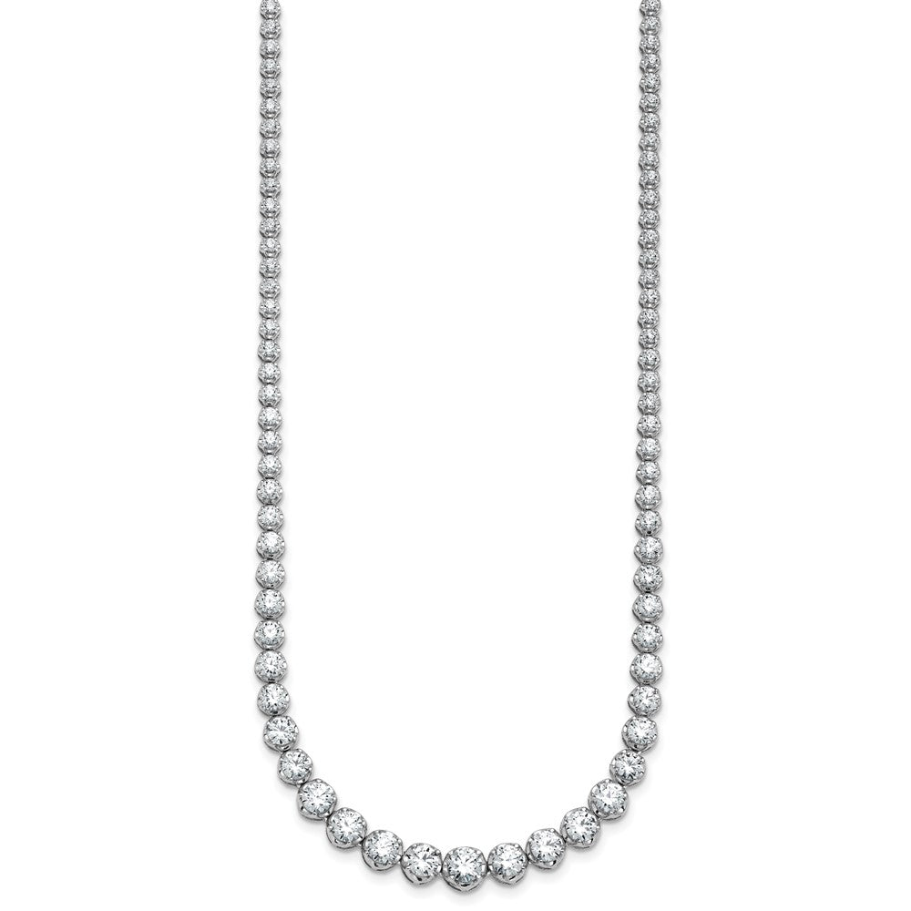 14kw 11 1/15ct Lab Grown Diamond VS+ F+ 20in Graduated Tennis Necklace