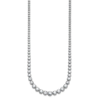 14kw 11 1/15ct Lab Grown Diamond VS+ F+ 20in Graduated Tennis Necklace