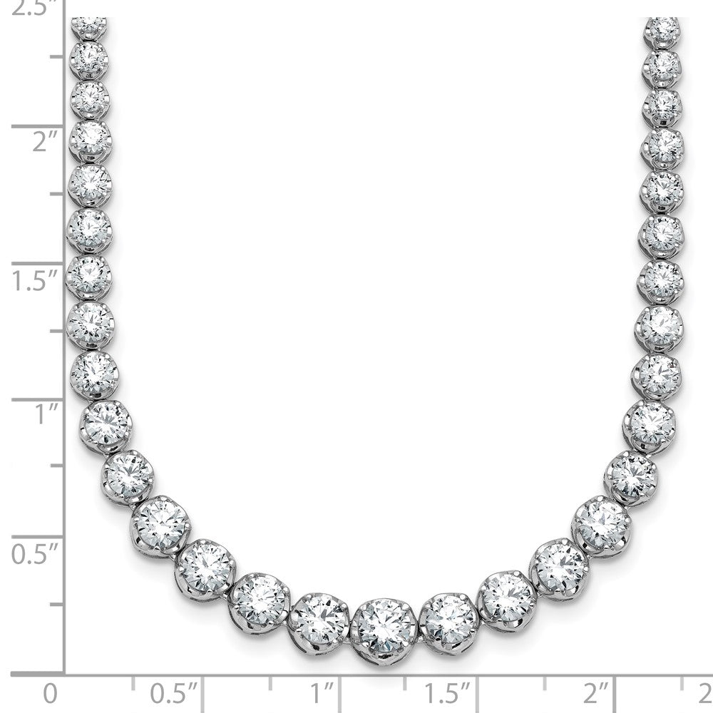 14kw 11 1/15ct Lab Grown Diamond VS+ F+ 20in Graduated Tennis Necklace