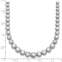14kw 11 1/15ct Lab Grown Diamond VS+ F+ 20in Graduated Tennis Necklace
