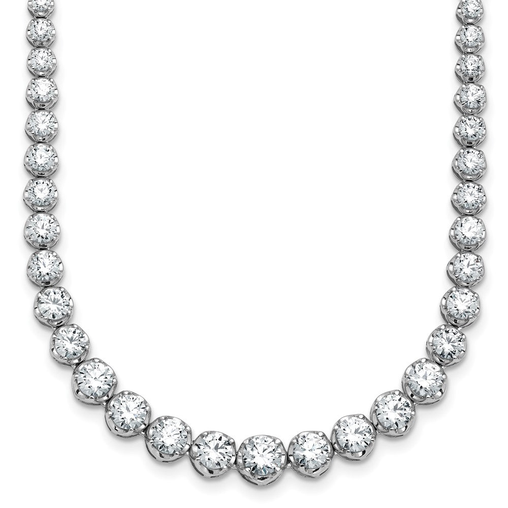 14kw 11 1/15ct Lab Grown Diamond VS+ F+ 20in Graduated Tennis Necklace