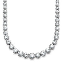 14kw 11 1/15ct Lab Grown Diamond VS+ F+ 20in Graduated Tennis Necklace