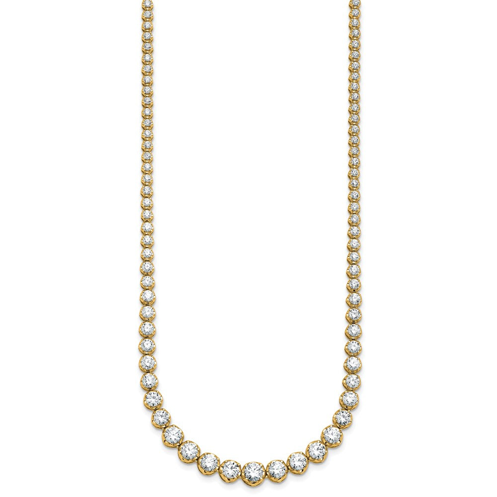 14k 11 1/15ct Lab Grown Diamond VS/SI+ G+ 20in Graduated Tennis Necklace
