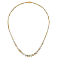 14k 11 1/15ct Lab Grown Diamond VS/SI+ G+ 20in Graduated Tennis Necklace