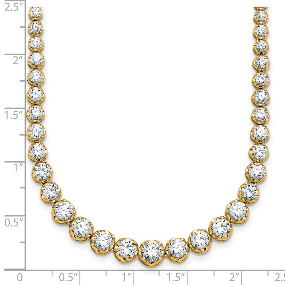 14k 11 1/15ct Lab Grown Diamond VS/SI+ G+ 20in Graduated Tennis Necklace