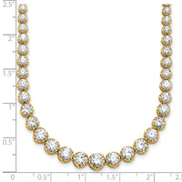 14k 11 1/15ct Lab Grown Diamond VS/SI+ G+ 20in Graduated Tennis Necklace