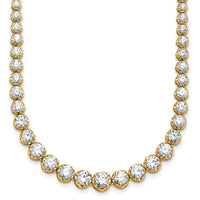 14k 11 1/15ct Lab Grown Diamond VS/SI+ G+ 20in Graduated Tennis Necklace