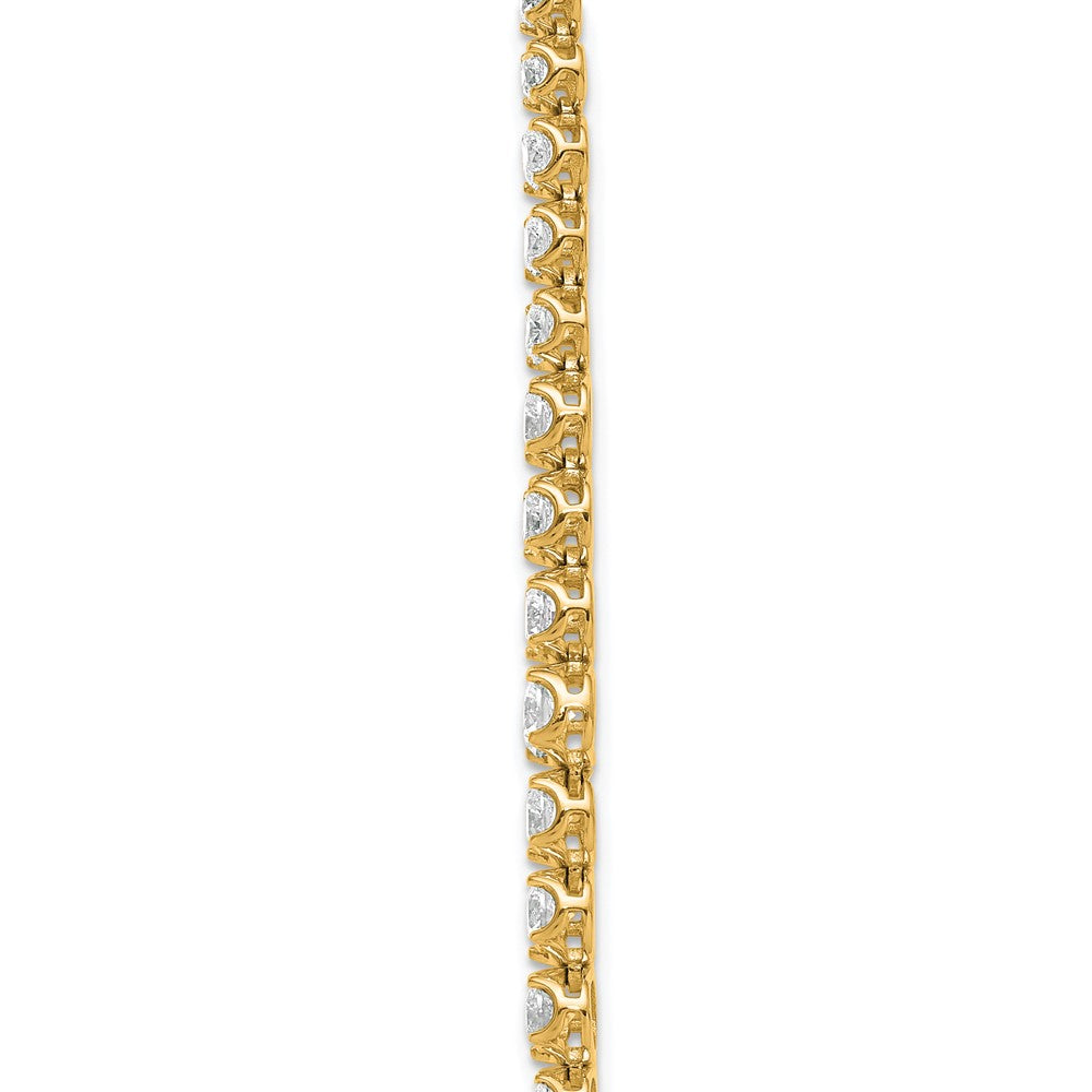 14k 14 3/8ct Cert Lab Grown Dia VS+ F+ 16in Grad Layered Tennis Necklace