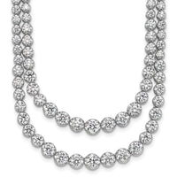 14kw 14 7/8ct Lab Grown Dia VS/SI+ G+ 18in Grad Layered Tennis Necklace