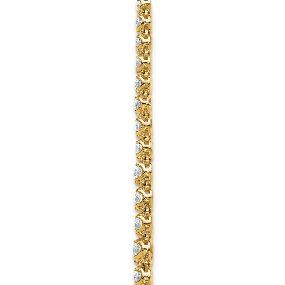 14k 15 1/2ct Cert Lab Grown Dia VS+ F+ 20in Grad Layered Tennis Necklace