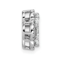 14kw 1 1/8ct Lab Grown Diamond VS/SI+ G+ Comp Cluster Chain Slide Pendant