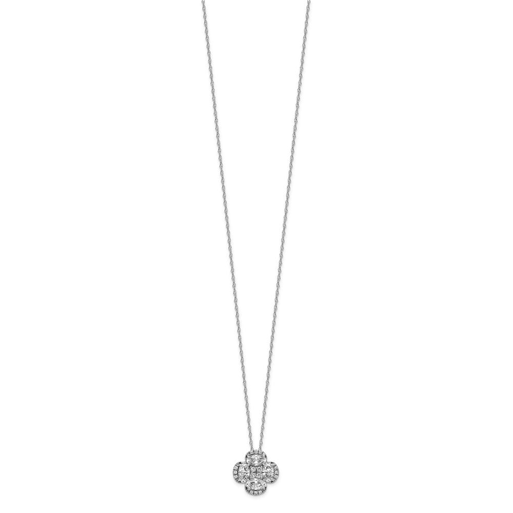 14kw Lab Grown VS/SI+ G+ Diamond Cluster Pendant with Chain