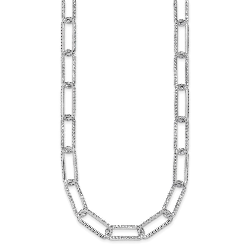 TO 14kw 8 5/8ct Lab Grown Diamond VS+ F+ 18in Comp. Link Necklace