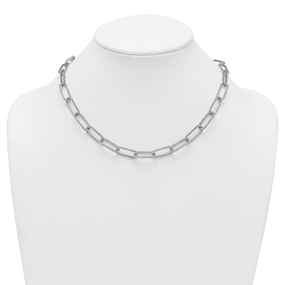 TO 14kw 8 5/8ct Lab Grown Diamond VS+ F+ 18in Comp. Link Necklace