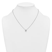 14kw 1ct Cert Lab Grown Dia VS+ F+ Cushion Comp 18in Bezel Set Necklace