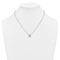 14kw 1 1/2ct Cert Lab Grown Dia VS+ F+ Cushion Comp 18in Necklace